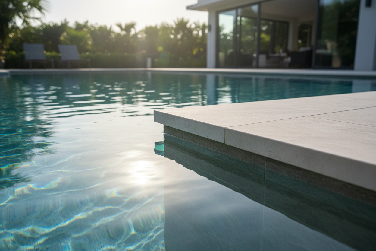 Dettaglio bordo piscina di lusso